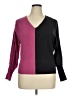 Madison + Hudson Color Block Purple Pullover Sweater Size XL - photo 1