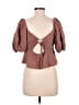 Altar'd State Brown Short Sleeve Blouse Size M - photo 2