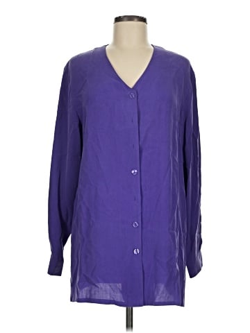 Sag Harbor Long Sleeve Silk Top (view 1)
