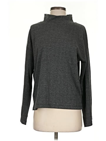 Madewell Wide-Sleeve Mockneck Top in Glen Plaid (view 1)