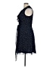 Chaps 100% Polyester Polka Dots Blue Casual Dress Size 14 - photo 5