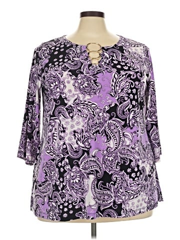 Susan Graver 3/4 Sleeve T-Shirt (view 1)