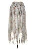 Jackpot 100% Polyester Floral Silver Casual Skirt One size - photo 1