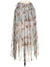 Jackpot 100% Polyester Floral Silver Casual Skirt One size - photo 2