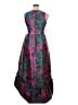 Hutch 100% Polyester Tropical Green Teal Cocktail Dress Size 14 - photo 2