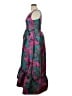 Hutch 100% Polyester Tropical Green Teal Cocktail Dress Size 14 - photo 5