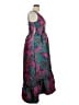Hutch 100% Polyester Tropical Green Teal Cocktail Dress Size 14 - photo 4