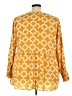Spin 100% Polyester Yellow 3/4 Sleeve Blouse Size 3X - photo 2