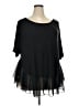 Cha Cha Vente Black Short Sleeve Top Size 2X - photo 1
