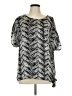 Kasper Chevron-herringbone Silver Short Sleeve Blouse Size L - photo 1