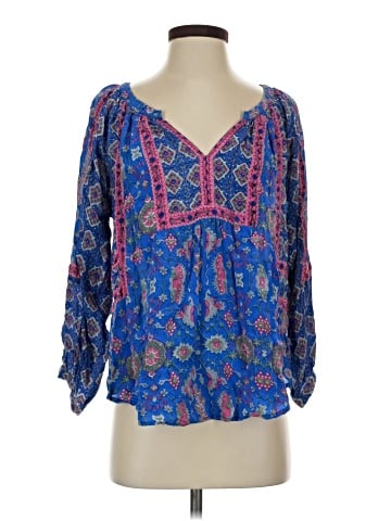 Tolani 3/4 Sleeve Silk Top (view 1)