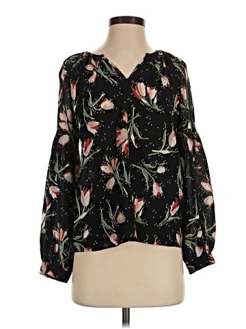 Rebecca Taylor Long Sleeve Silk Top (view 1)