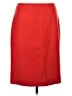 J.Crew 100% Wool Solid Red Orange Wool Skirt Size 10 - photo 1