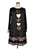 Unbranded Hearts Black Casual Dress Size 2XL - photo 1