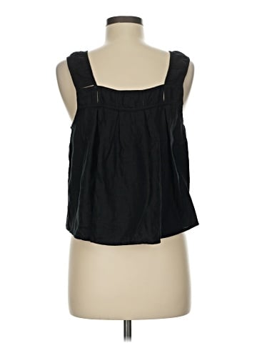 Madewell Embroidered A-Line Top in 100% Linen (view 2)
