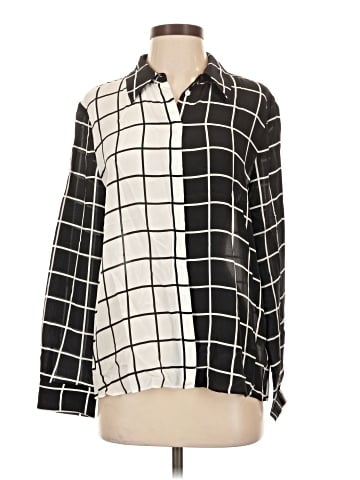 Alice + Olivia Long Sleeve Silk Top (view 1)