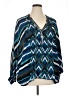 Lane Bryant 100% Polyester Blue 3/4 Sleeve Blouse Size 14 - 16 Plus - photo 1