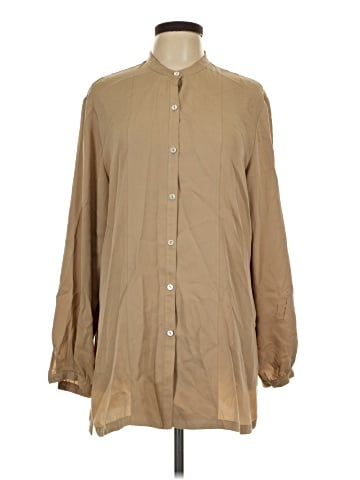 Liz Claiborne Collection Long Sleeve Silk Top (view 1)