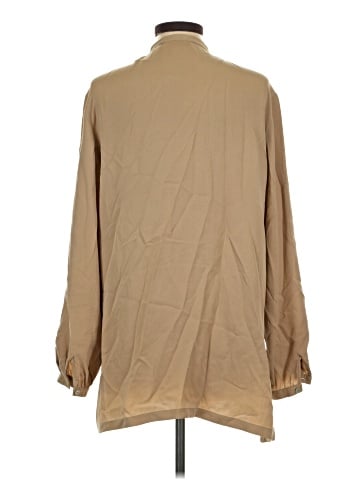 Liz Claiborne Collection Long Sleeve Silk Top (view 2)