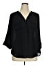 Torrid 100% Polyester Black 3/4 Sleeve Blouse Size 1X Plus (1) - photo 1