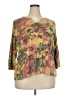 Basic Editions Brown 3/4 Sleeve T-Shirt Size 2X - photo 1