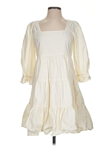 Madewell Poplin Lizzie Babydoll Dress (view 1)