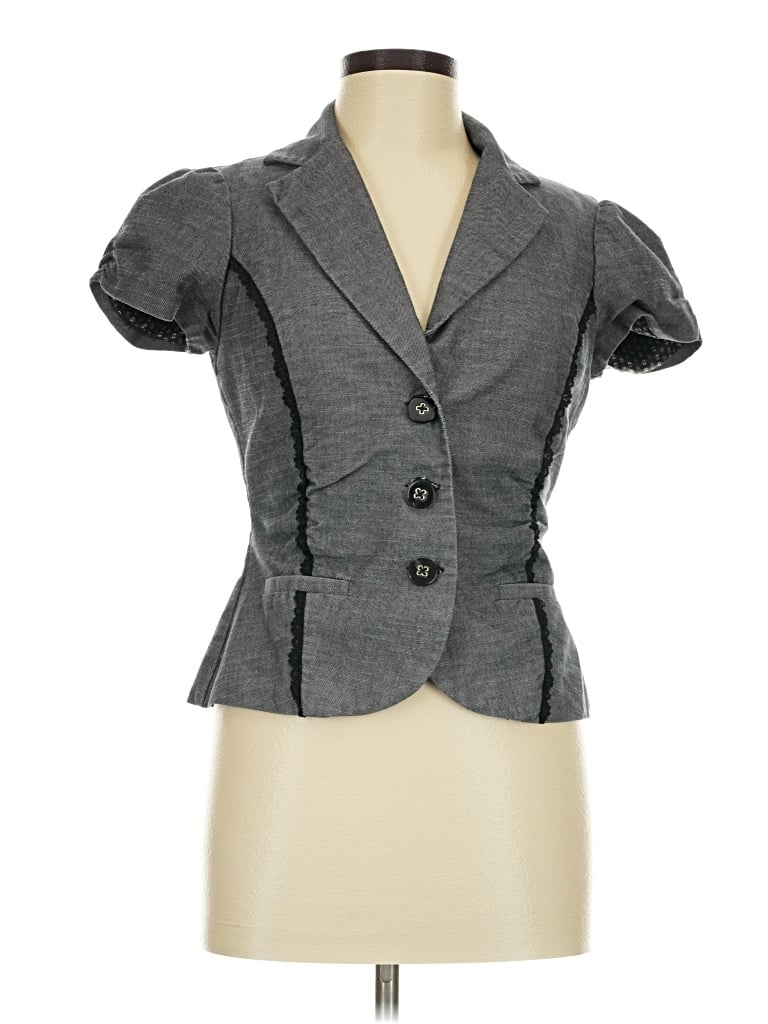 Pre-owned Maurices Short Sleeve Top Gray Square Neckline Tops