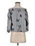 Zara Basic Gray 3/4 Sleeve Blouse Size XS - photo 1