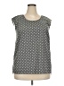 Merona 100% Polyester Polka Dots Gray Sleeveless Blouse Size XXL - photo 1