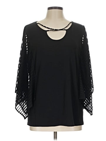 JM Collection 3/4 Sleeve Top (view 1)