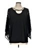 JM Collection Black 3/4 Sleeve Top Size L - photo 1