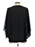JM Collection Black 3/4 Sleeve Top Size L - photo 2