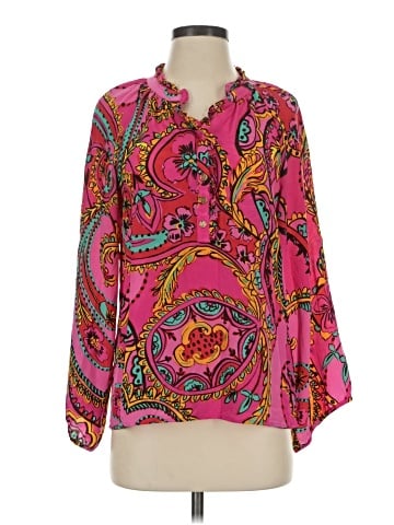 Lilly Pulitzer Long Sleeve Silk Top (view 1)