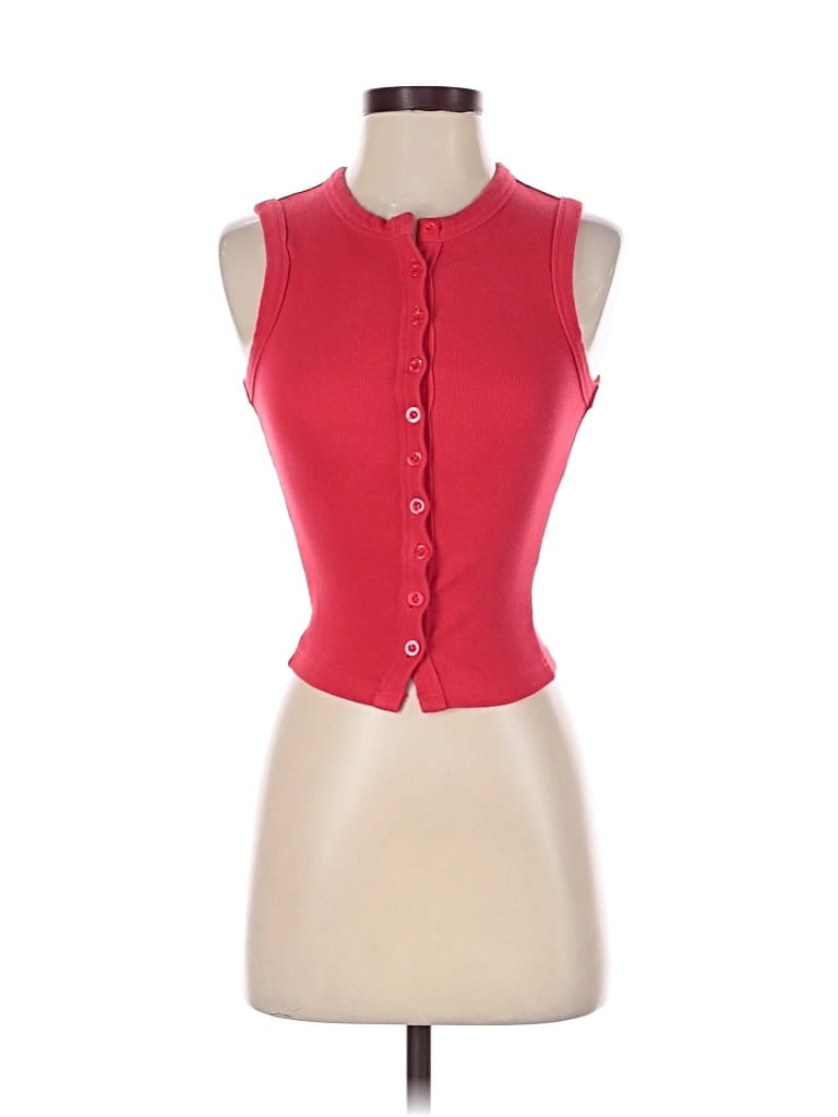 Pre-owned Edikted Sleeveless Top Red Sweetheart Neckline Tops