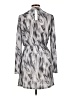 Hazel Print Silver Cocktail Dress Size L - photo 2