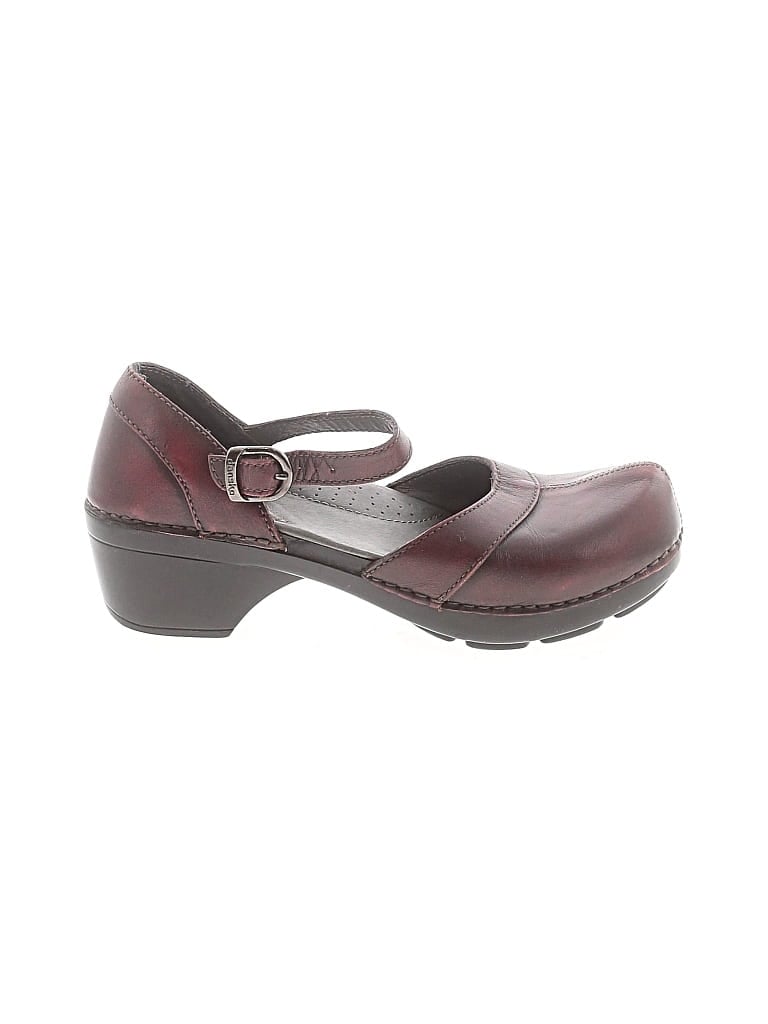 Pre-owned Dansko Heels In Burgundy