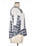 Daniel Rainn 100% Rayon Aztec Or Tribal Print Blue White 3/4 Sleeve Blouse Size XL - photo 4