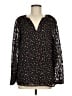 Kasper 100% Polyester Black Long Sleeve Blouse Size M - photo 1