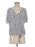 Lavish Blue Short Sleeve Blouse Size S - photo 1