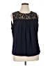 St. John Blue Black Sleeveless Blouse Size XL - photo 1