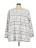 Danskin Now 100% Polyester Print Gray Pullover Sweater Size 4X - photo 1