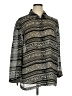 Perceptions 100% Polyester Paisley Gray Long Sleeve Blouse Size 16 - photo 1