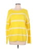 Uniqlo 100% Cotton Stripes Yellow Pullover Sweater Size M - photo 1