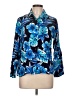 Avon 100% Rayon Floral Blue 3/4 Sleeve Blouse Size L - photo 1