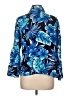 Avon 100% Rayon Floral Blue 3/4 Sleeve Blouse Size L - photo 2