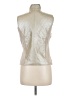Sharon Young 100% Leather Silver Vest Size M - photo 2