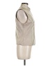 Sharon Young 100% Leather Silver Vest Size M - photo 4