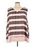 Torrid 100% Polyester Print Black Pink Sleeveless Blouse Size 4X Plus (4) - photo 1