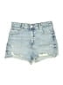 Zara Blue Denim Shorts Size 6 - photo 1