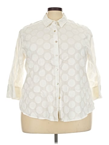 Foxcroft 3/4 Sleeve Button-Down Shirt (view 1)